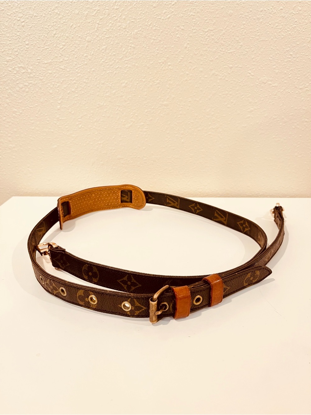 Louis Vuitton Brown Monogram Adjustable Shoulder Strap 47 inch adjustable